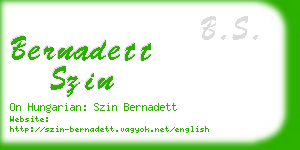 bernadett szin business card